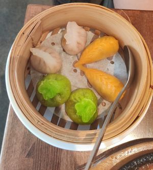 Dim sum selection at Tofu Vegan - Islington in North London
