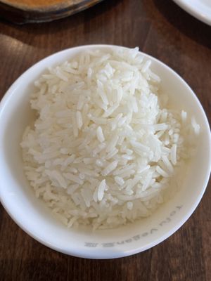 White rice  at Tofu Vegan - Islington in North London