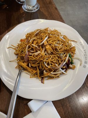 Fried noodles with tofu  at Tofu Vegan - Islington in North London