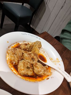 Wontons at Tofu Vegan - Islington in North London