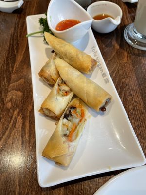 Spring rolls  at Tofu Vegan - Islington in North London
