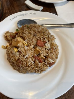 Special fried rice - with ham and chicken  at Tofu Vegan - Islington in North London