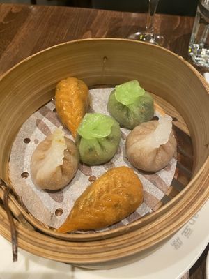 Assorted dim sum  at Tofu Vegan - Islington in North London