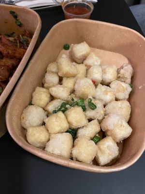 Starter: salt and pepper tofu  at Tofu Vegan - Islington in North London