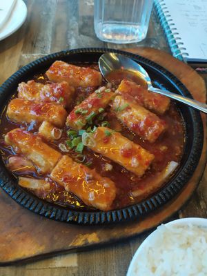 Spicy tofu at Tofu Vegan - Islington in North London