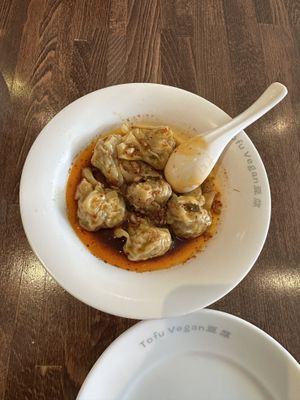 Wontons in house special sauce 😍😍😍😍  at Tofu Vegan - Islington in North London