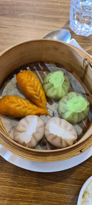 Assorted dim sum at Tofu Vegan - Islington in North London