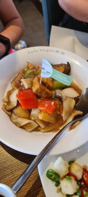 Mushrooms and tofu at Tofu Vegan - Islington in North London