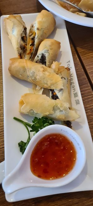 Spring rolls at Tofu Vegan - Islington in North London