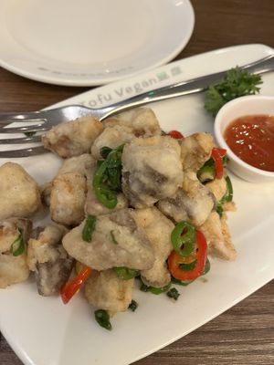 Fried mushrooms   at Tofu Vegan - Islington in North London
