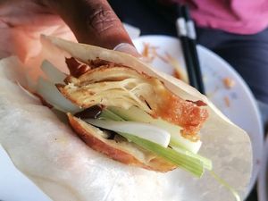 Peking d'ck pancakes, so good at Tofu Vegan - Islington in North London