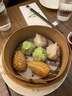 Assorted dim sum  at Tofu Vegan - Islington in North London