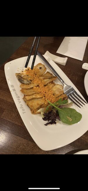 Breaded oyster mushrooms   at Tofu Vegan - Islington in North London
