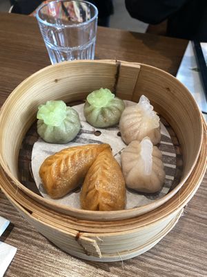Assorted dim sum  at Tofu Vegan - Islington in North London