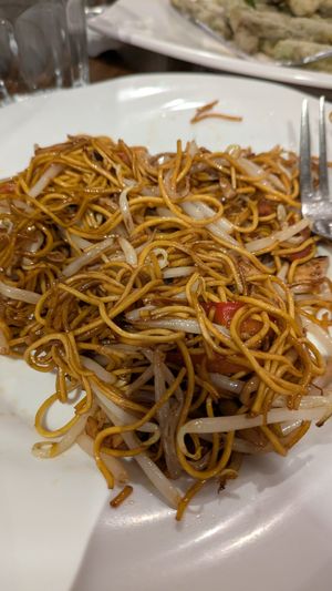 Singapore noodles. Super-tasty. at Tofu Vegan - Islington in North London