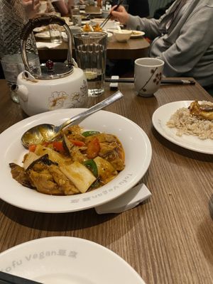 The tofu/mushroom stir fry! Tofu was perfection   at Tofu Vegan - Islington in North London