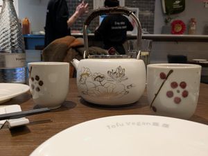 Lovely Jasmine tea 🍵   at Tofu Vegan - Islington in North London
