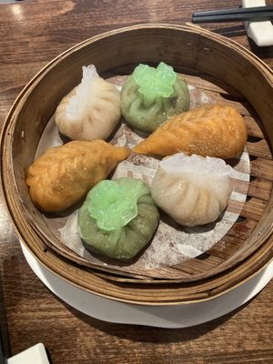 Assorted dim sum  at Tofu Vegan - Islington in North London