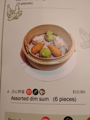 Assorted dim sum  at Tofu Vegan - Islington in North London