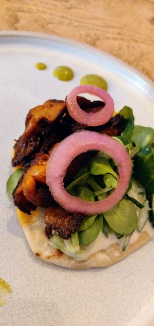 Mushroom shawarma at Vegan Tapas in Heswall