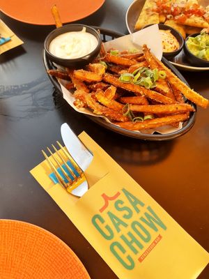 Sweet potatoe frie at Casa Chow in Gouda