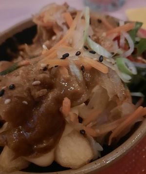 Jackfruit and chips (fries) at Casa Chow in Gouda