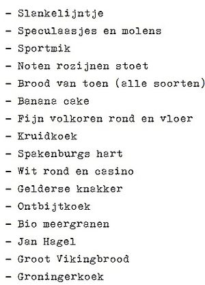 All these products are vegan at Het Stoepje at Het Stoepje in Waddinxveen