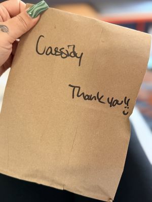 My take out bag 🤗  at Curiosity Coffee Bar in Columbia