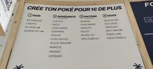 Hawaian poke bowl, Tofu, and falafel vegan options at POKAWA in Paris