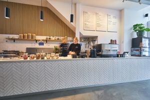 The bar at Oliver Green - West in Amsterdam