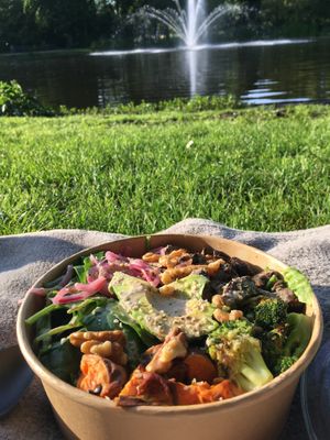 Warm mushroom bowl. Looks nice! at Oliver Green - West in Amsterdam
