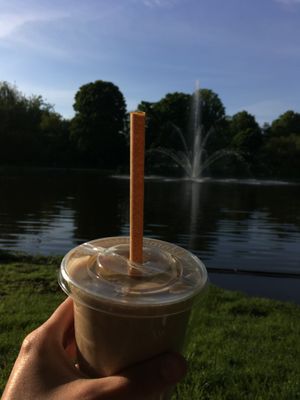 Almond shake. I liked it a lot! at Oliver Green - West in Amsterdam