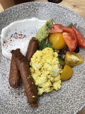 Scrambled tofu  at Powerplant in North West London