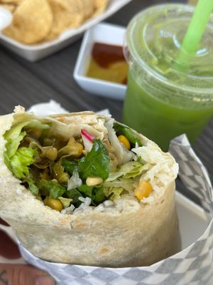 This is the bowl as a wrap with grilled jalapeño added.    at Garcia's Cocina in Tillamook