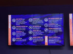Menu as of end-August, 2021 at Wizard Burger in Albany