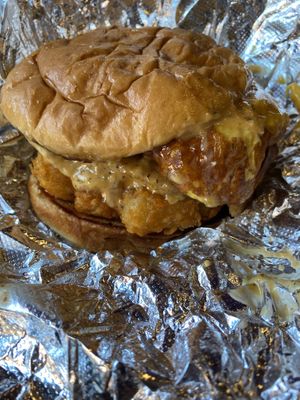 Second Breakfast with subbed chicken  at Wizard Burger in Albany
