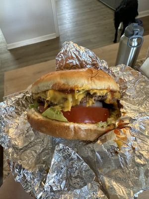 Original burger  at Wizard Burger in Albany