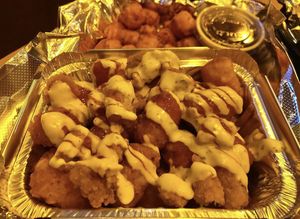 Buffalo chicken tots  at Wizard Burger in Albany