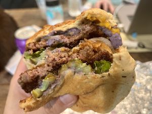 Big Wiz Mac with their purple house sauce!  at Wizard Burger in Albany