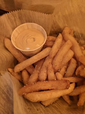 Garlic Parm fries at Wizard Burger in Albany