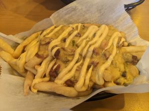 Chili cheese fries at Wizard Burger in Albany
