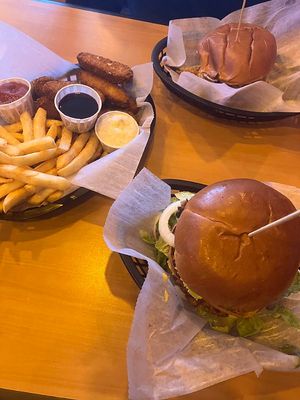 Chkn Tenders with Ranch and Wizard Mac Burger at Wizard Burger in Albany
