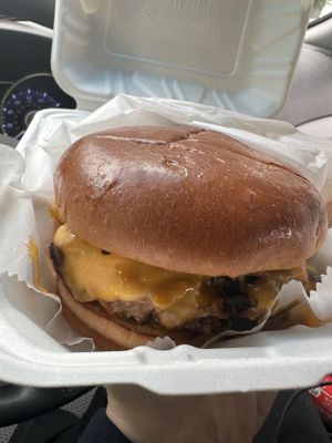 Regular burger  at Wizard Burger in Albany