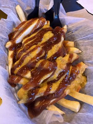 BBQ cheese fries  at Wizard Burger in Albany
