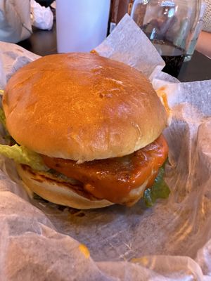 Buffalo chicken sandwich - new patty, no more tenders  at Wizard Burger in Albany