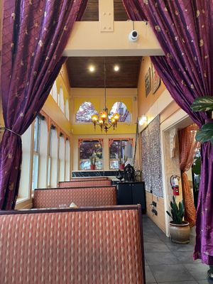 Lovely interior  at Saffron Grill in Seattle