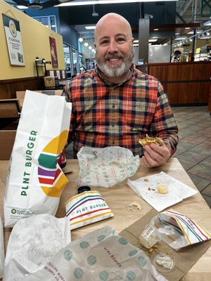 Enjoying at Wholefoods  at PLNT Burger in Jenkintown