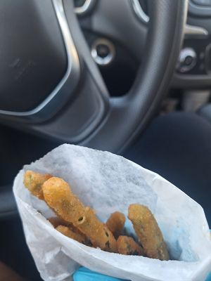 Fried green beans. Yup I started eating this before pic too. 😋 at PLNT Burger in Jenkintown