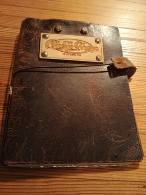 Unfortunately the menu is animal leather at The Chop Shop in Butler