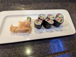 Ume shiso roll at Waraji Japanese Restaurant in Raleigh